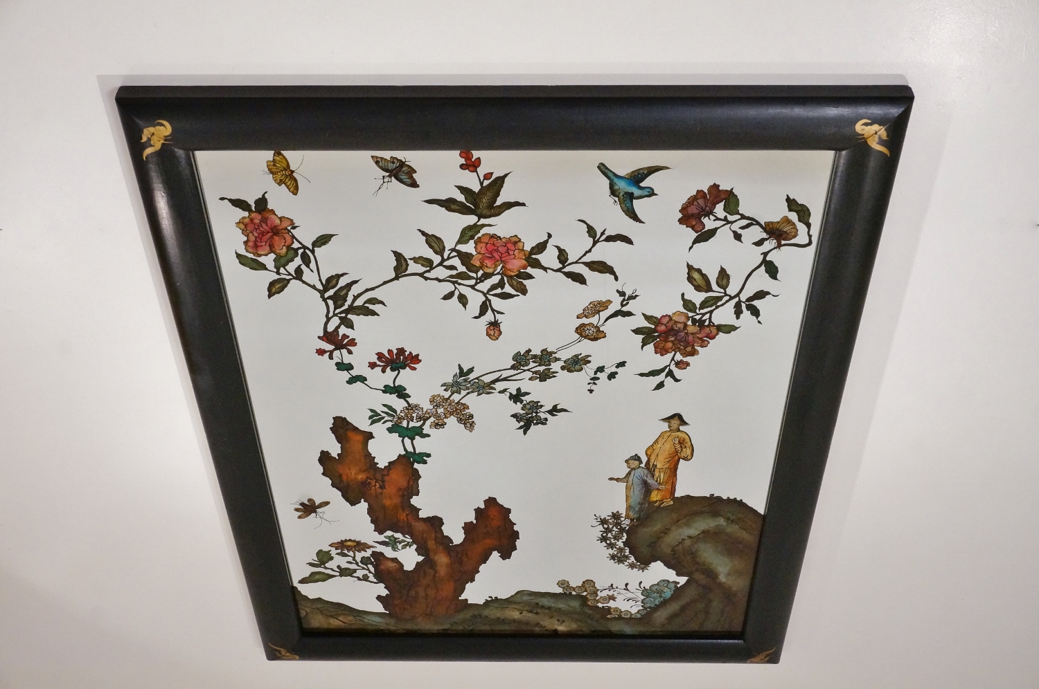 Chinese Reverse Painted Mirror La Barge 1980 S Ca American