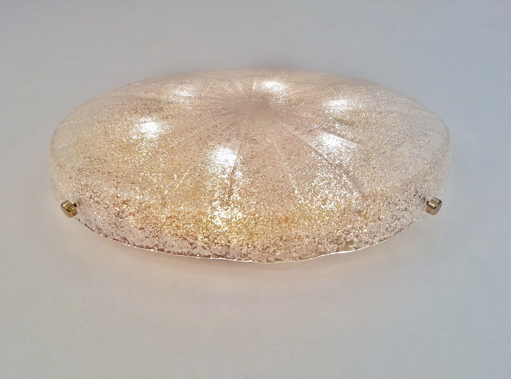 Hillebrand Vintage Large Ceiling Light Crystal Brass 1970 S Ca