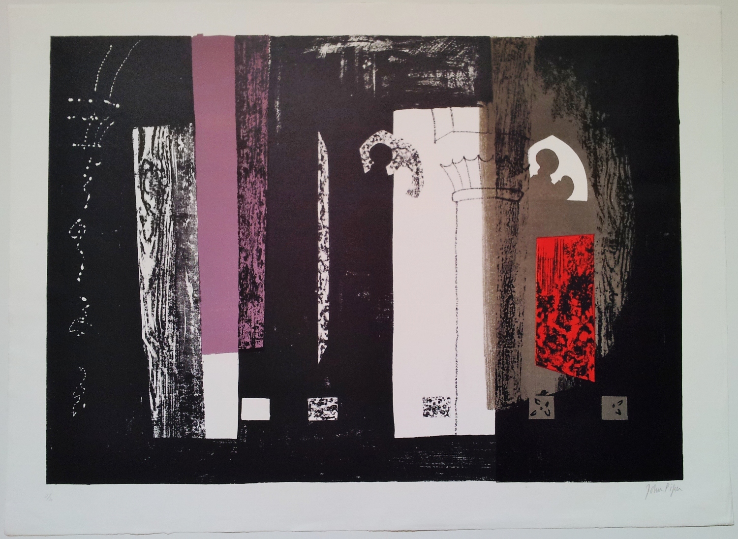 John Piper Lithograph Inglesham Wilshire A Rustic