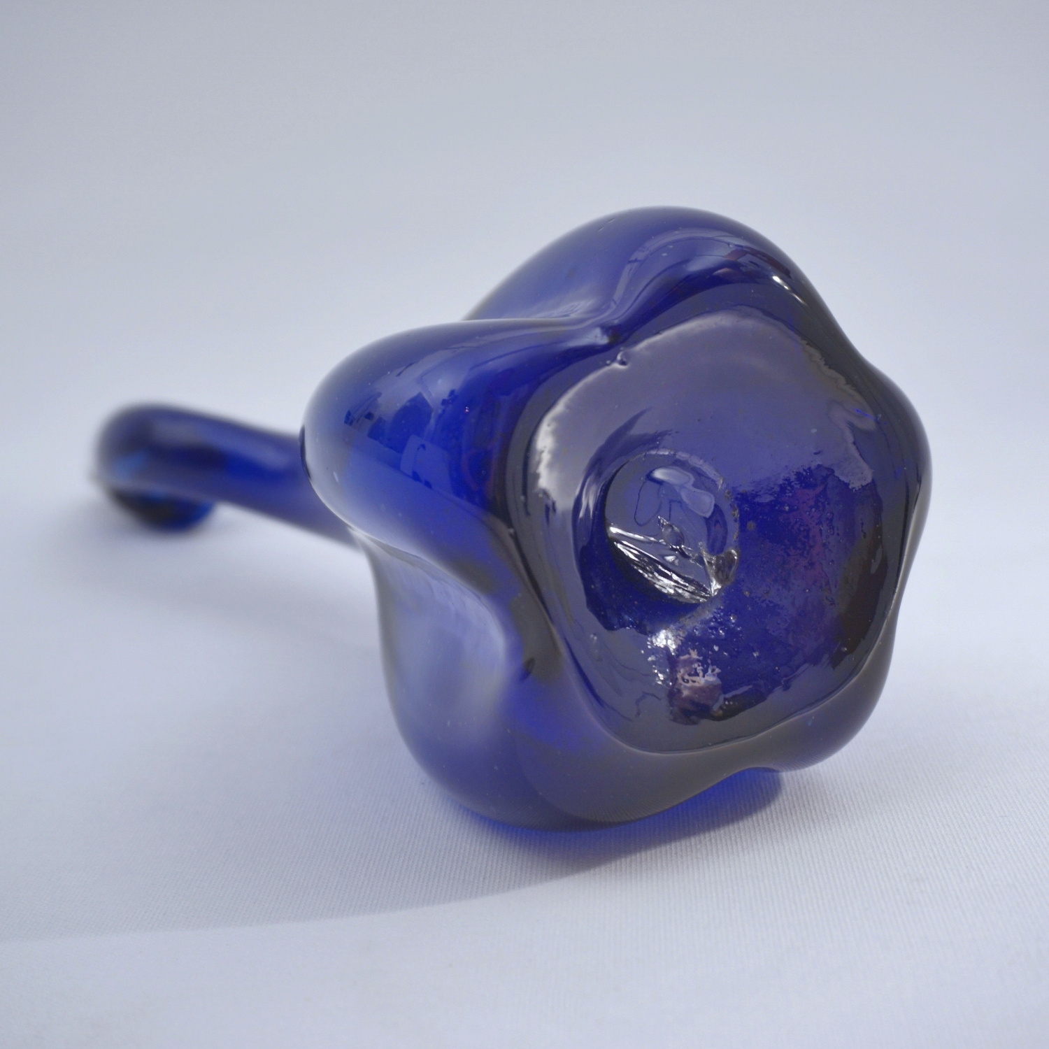 Antique Persian `tear catcher` vase bottle sprinkler, cobalt blue 
