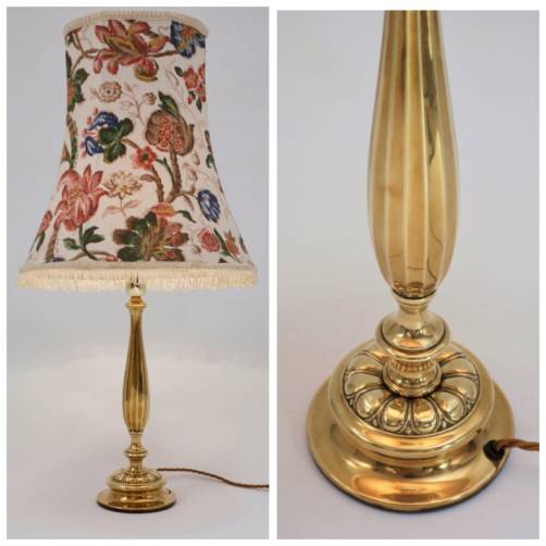 Victorian antique table lamp, brass, 1890`s ca, English in Antique