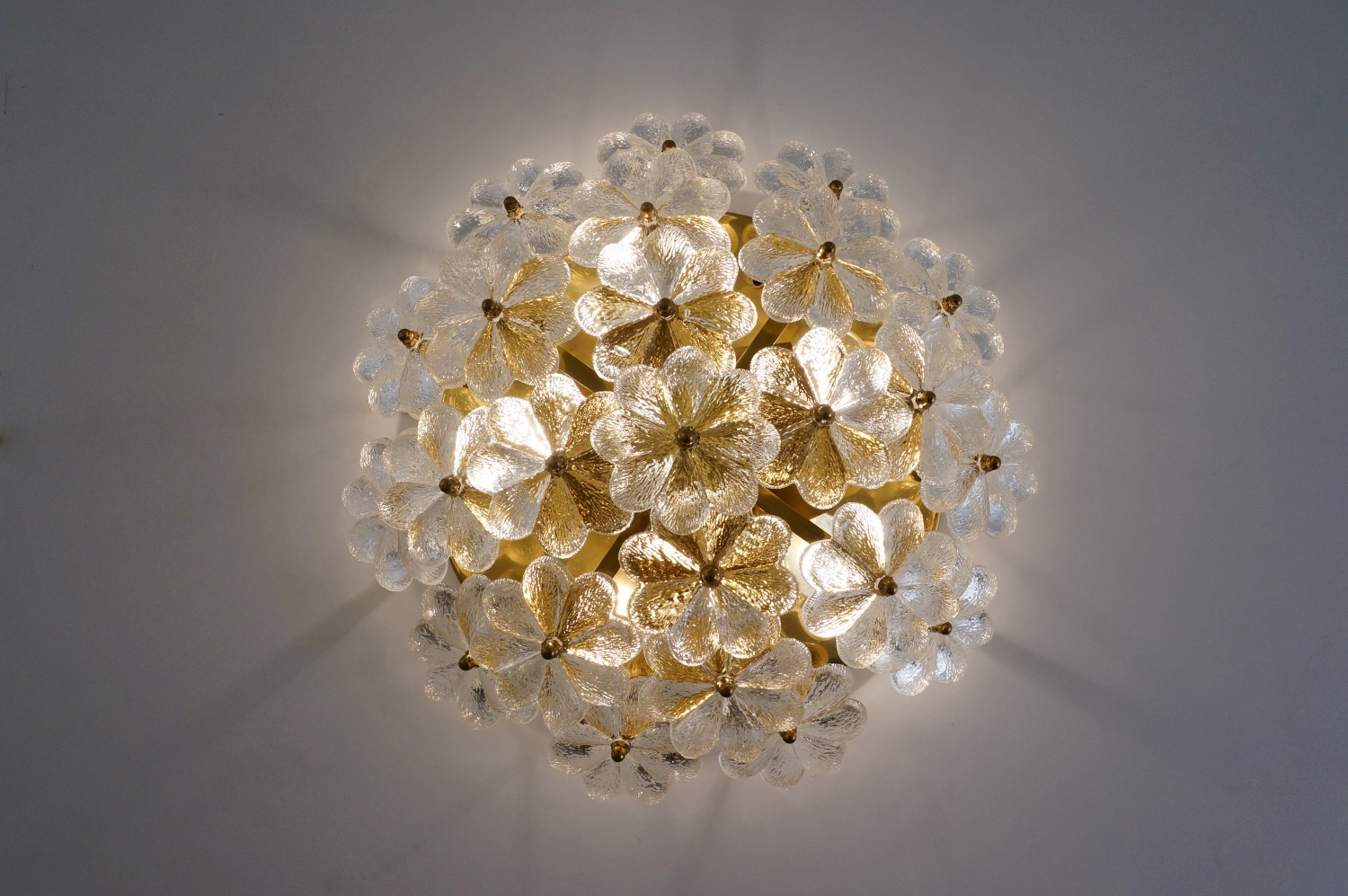 Flower Glass Ceiling Light Ernst Palme 1970 S Ca German