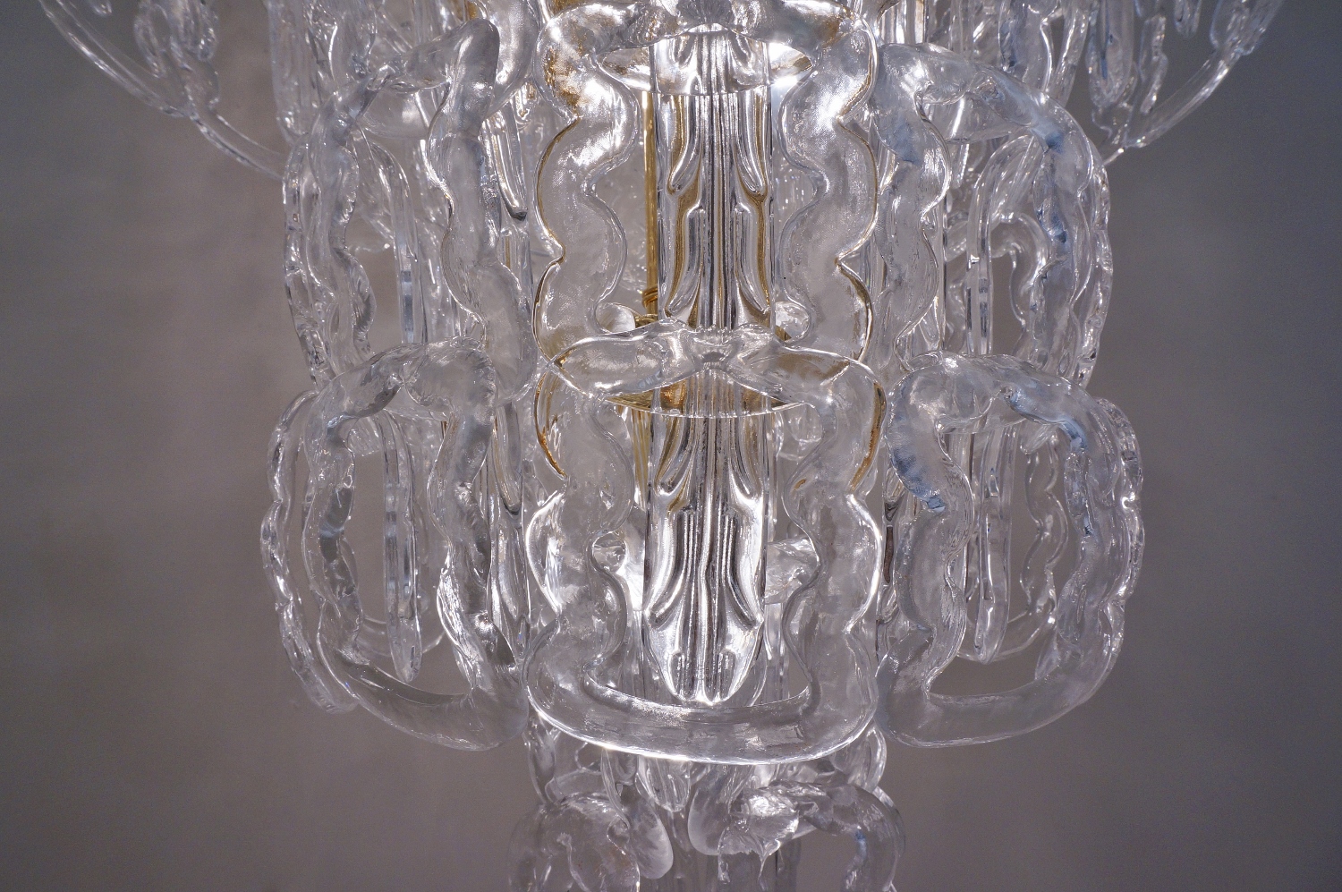 Angelo Mangiarotti Style Chandelier Murano Glass Chain Link Gilt Angelo Mangiarotti Style Chandelier Murano Glass Chain Link Gilt Frame Italian In Vintage Chandeliers From Roomscape