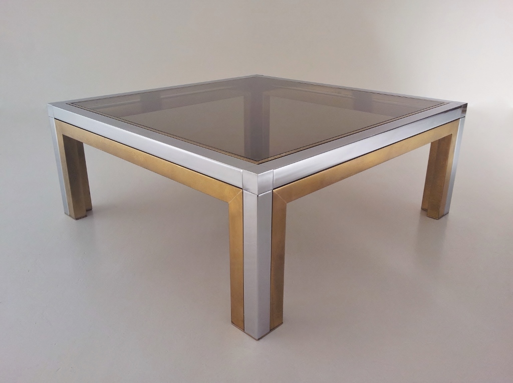 Zevi Vintage Coffee Table Brass Chrome Glass 1970 S Ca Italian Zevi Vintage Coffee Table Brass Chrome Glass 1970 S Ca Italian In Tables From Roomscape