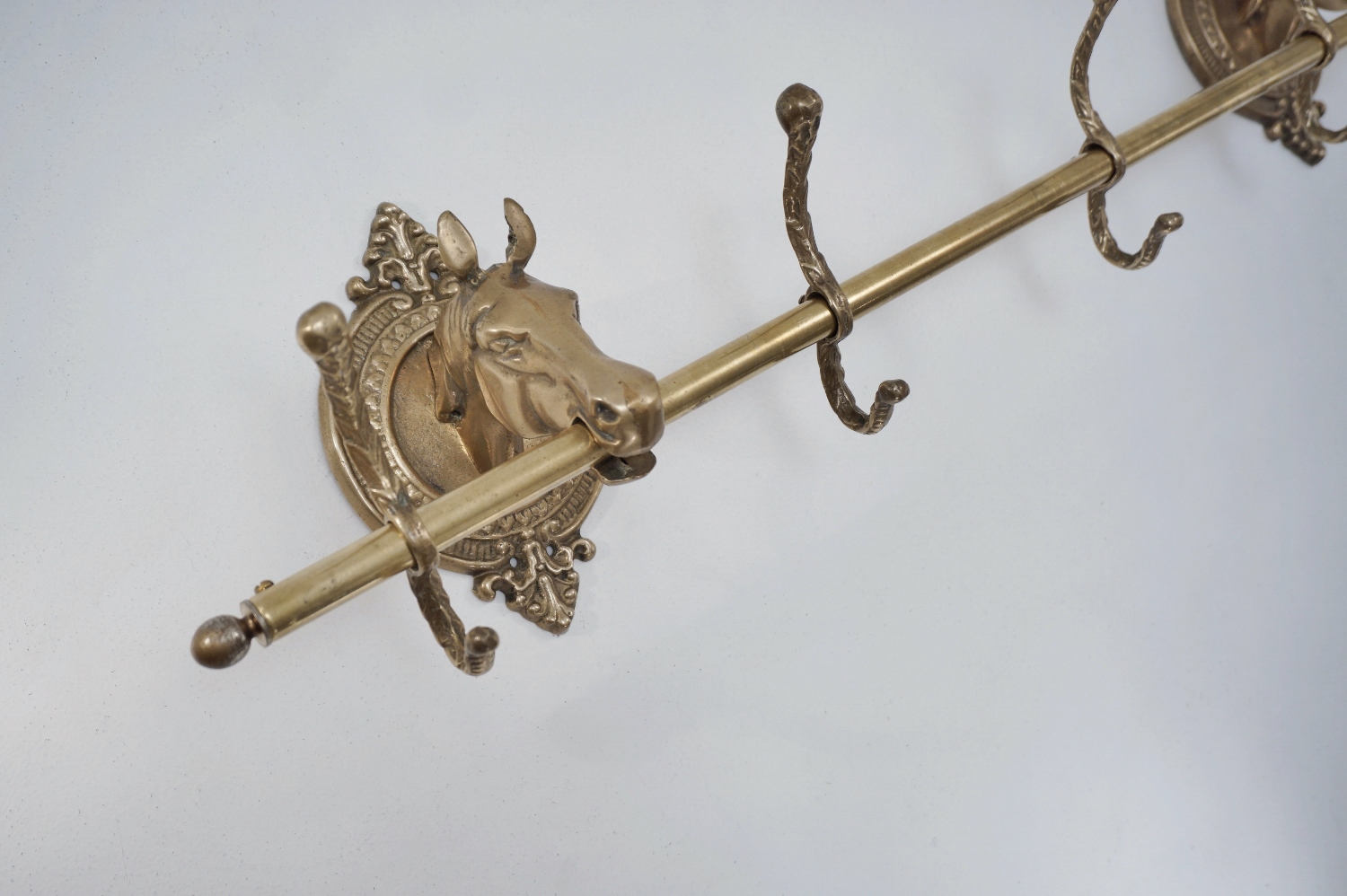 Coat rack brass horses Maison Charles, 1950`s ca, French in Vintage  Wardrobes & Clothing Cabinets from Roomscape