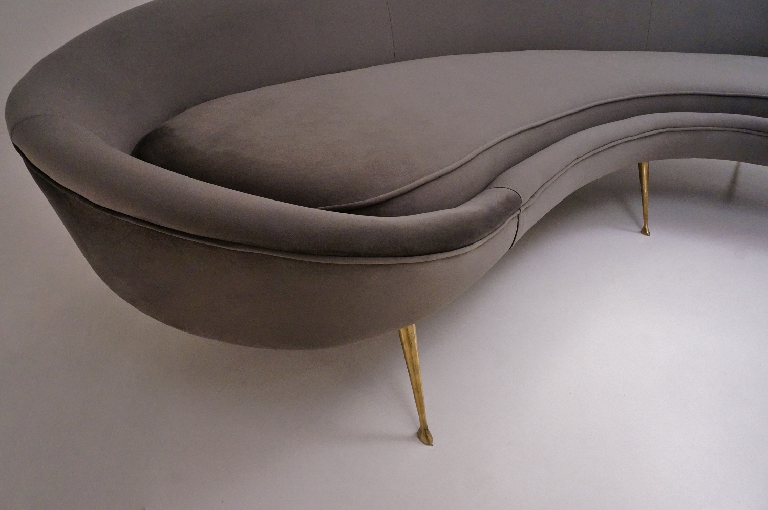 Kidney Shaped Sofa In Velvet Newly Made 1950 S Style Italian Kidney Shaped Sofa In Velvet Newly Made 1950 S Style Italian Contemporary Collection From Roomscape