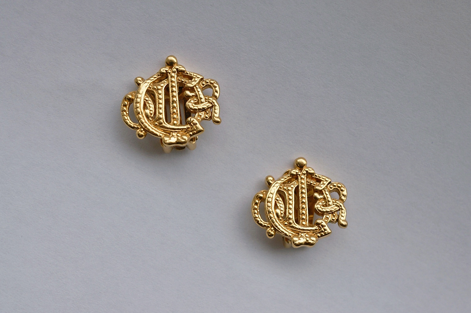 dior monogram earrings